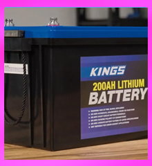 12V 200Ah Deep Cycle Lithium LiFePO4 Battery + Rechargeable Lithium LED Worklight