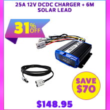 25A 12V DCDC Charger + 6m Solar Lead