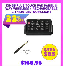 Plus Touch Pad Panel 8 Way Wireless + Rechargeable Lithium LED Worklight