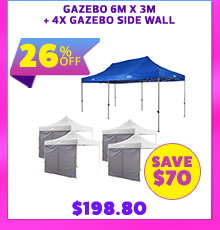 - Gazebo 6m x 3m + 4x Gazebo Side Wall