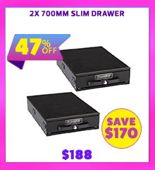 2x 700mm Slim Drawer