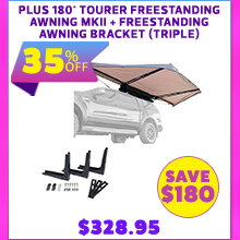 Plus 180° Tourer Freestanding Awning MKII + Freestanding Awning Bracket (Triple)