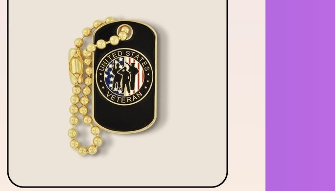 Veteran Dog Tag Pin