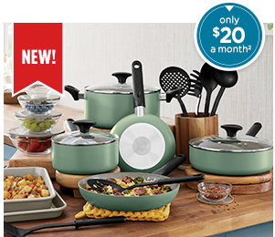 NEW! 21-Pc Bella Cookware Set