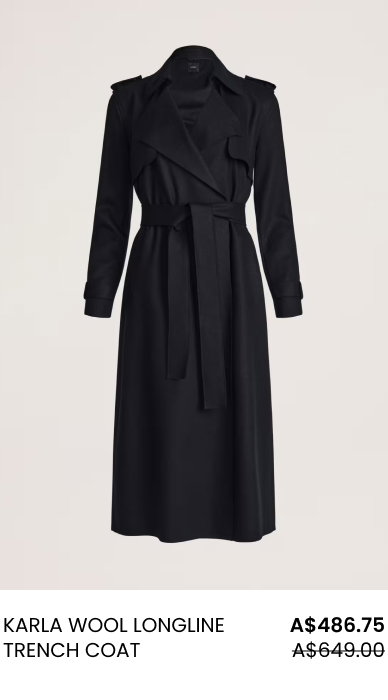 Karla Wool Longline Trench Coat