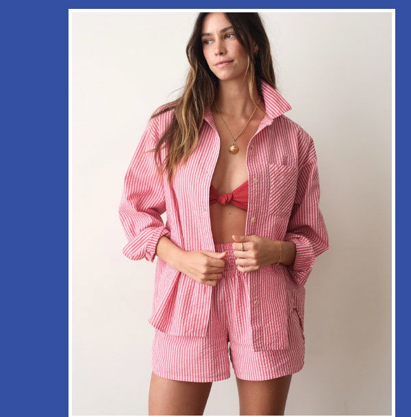 Gracey Oversized Seersucker Shirt