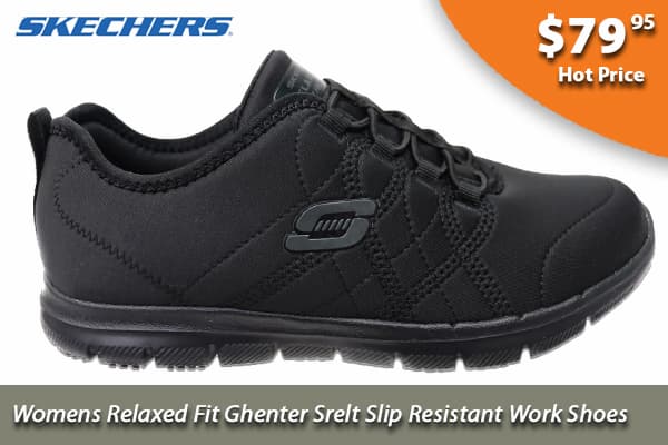 Skechers Womens Relaxed Fit Ghenter Srelt Slip Resistant Work Shoes