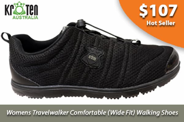 Kroten Womens Travelwalker Comfortable Wide Fit Walking Shoes
