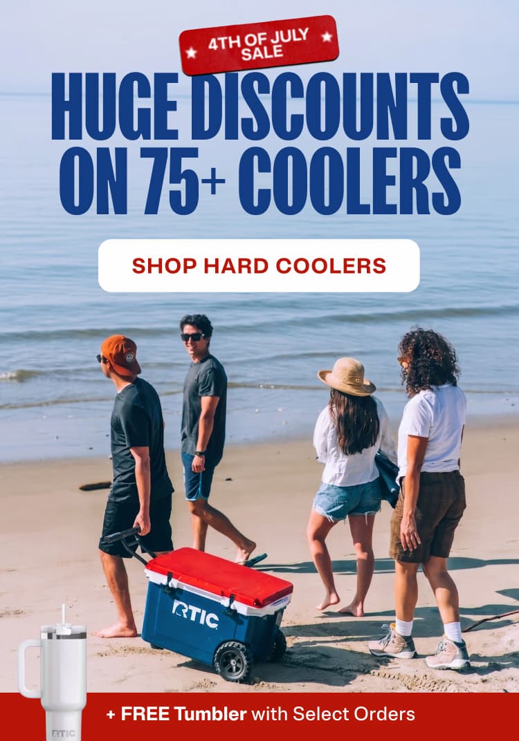 4th of July Sale - Huge discounts on 75+ coolers