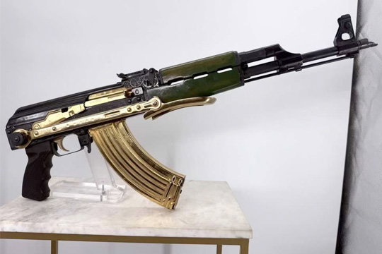 Zastava AK Engraved high polished Blued & 24k Gold - Armify Custom