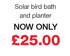 solar bird bath and planter now only £25