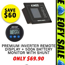 Premium Inverter Remote Display + 500A Battery Monitor With Shunt