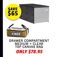 Drawer Compartment Medium + Clear Top Canvas Bag