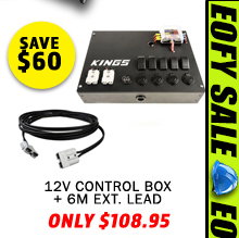 12V Control Box + 6m Lead For Solar Panel Extension