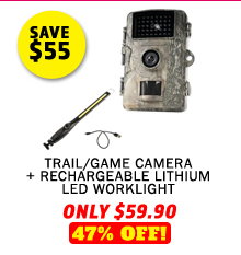 Trail/Game Camera + Rechargeable Lithium LED Worklight