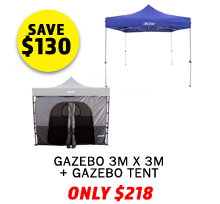 - Gazebo 3m x 3m + Gazebo Tent