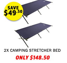 2x Camping Stretcher Bed