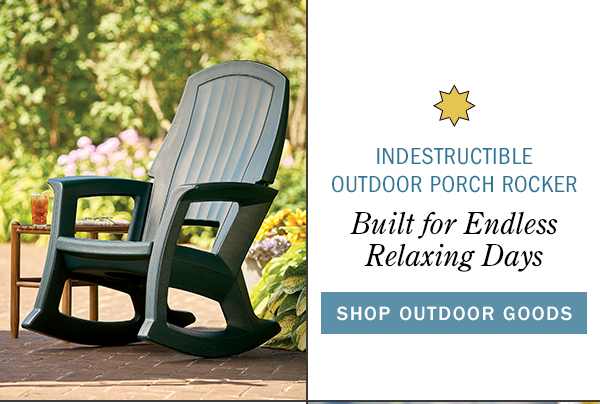 Indestructible Outdoor Porch Rocker Built for Endless Relaxing Days. Shop Outdoor Goods. Indestructible Outdoor Porch Rocker