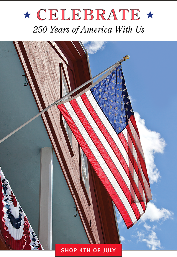 Celebrate 250 Years of America With Us. Shop 4th of July. Weather-Resistant American Flag, Tangle-Free Spinning Flagpole, Flag Mounting Bracket