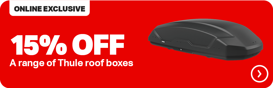 ONLINE EXCLUSIVE | 15% OFF A RANGE OF THULE ROOF BOXES