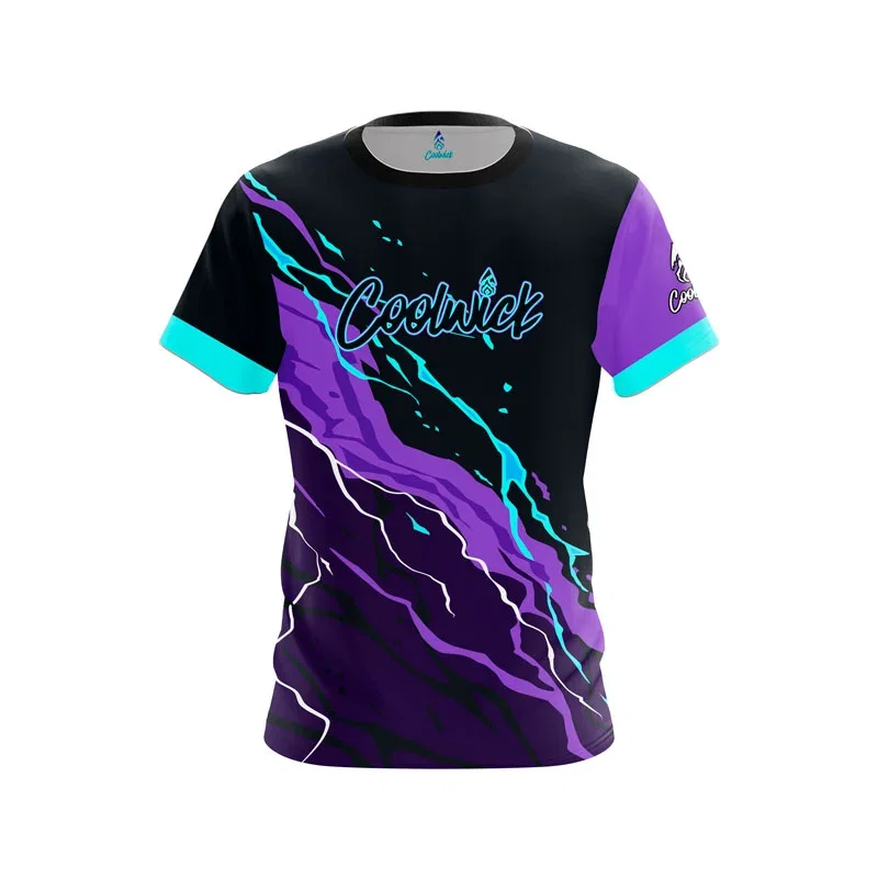 Image of Violet Voltage CoolWick Bowling Jersey - Coolwick