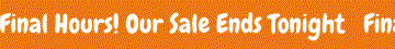 final hours! our sale ends tonight
