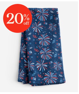 Navy Americana Terry Dish Towel