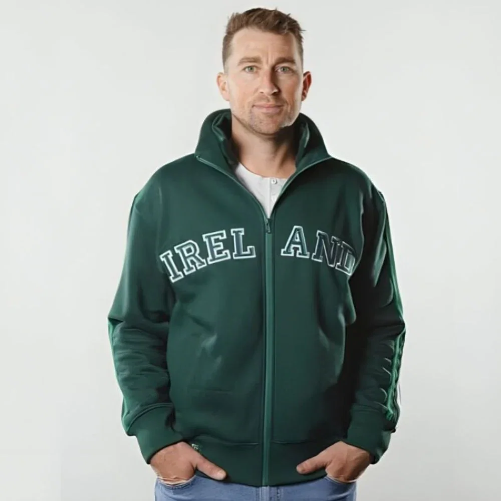 Image of Irish Vintage Green Zip Up Hoodie