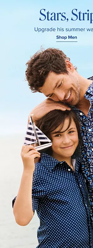 Stars, stripes and style. Upgrade his summer wardrobe the patriotic way. Shop men. 