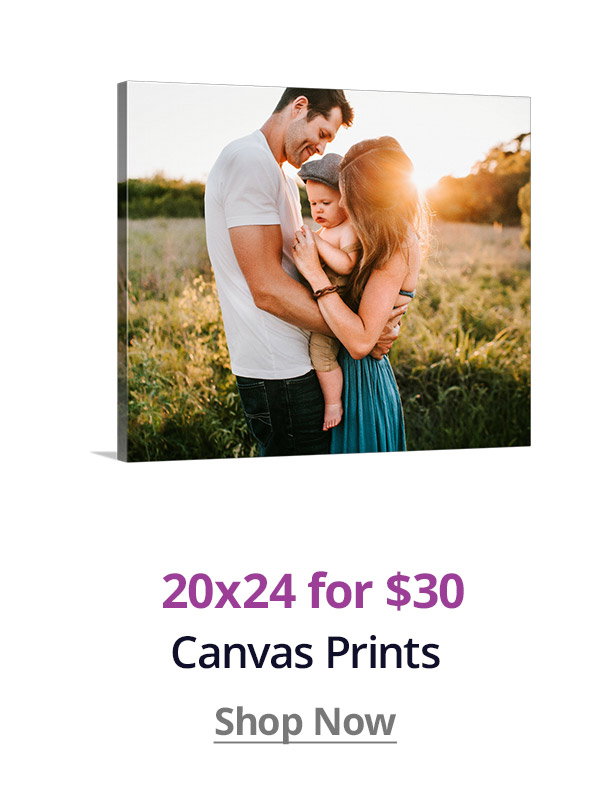 20x24 Canvas Prints for $30! Shop Now