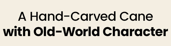 A Hand-Carved Cane with Old-World Character