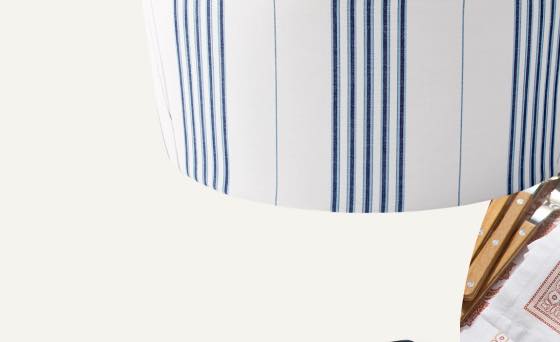 Seabrook Outdoor Swivel Chair - Perennials Lake Stripe White/Navy