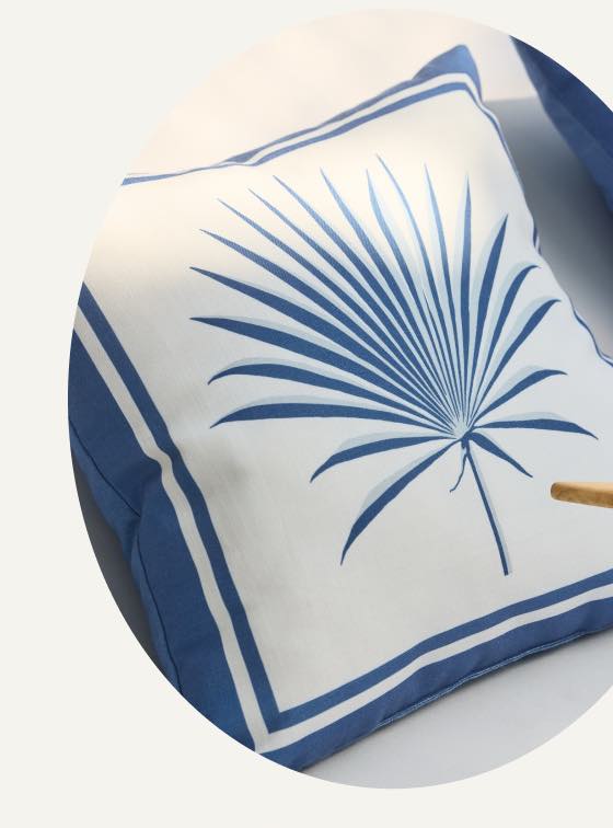 Island Palm Outdoor Pillow