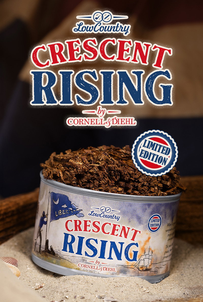 Low Country Crescent Rising, manufactured by Cornell & Diehl, is available now on-site.
