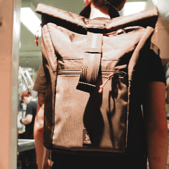 A guy wearing the Chrome x Tilit Chef Pack walking to the kitchen