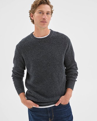 Lambswool long sleeve crew neck knit jumper