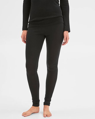 Pointelle thermal leggings