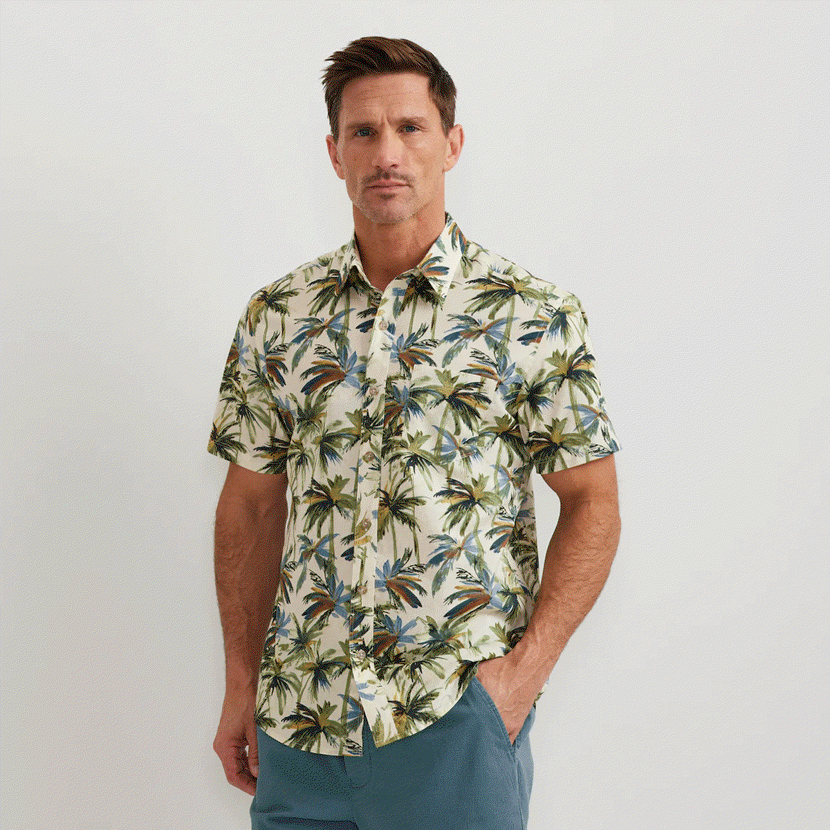 Gif of models in Baja shirts