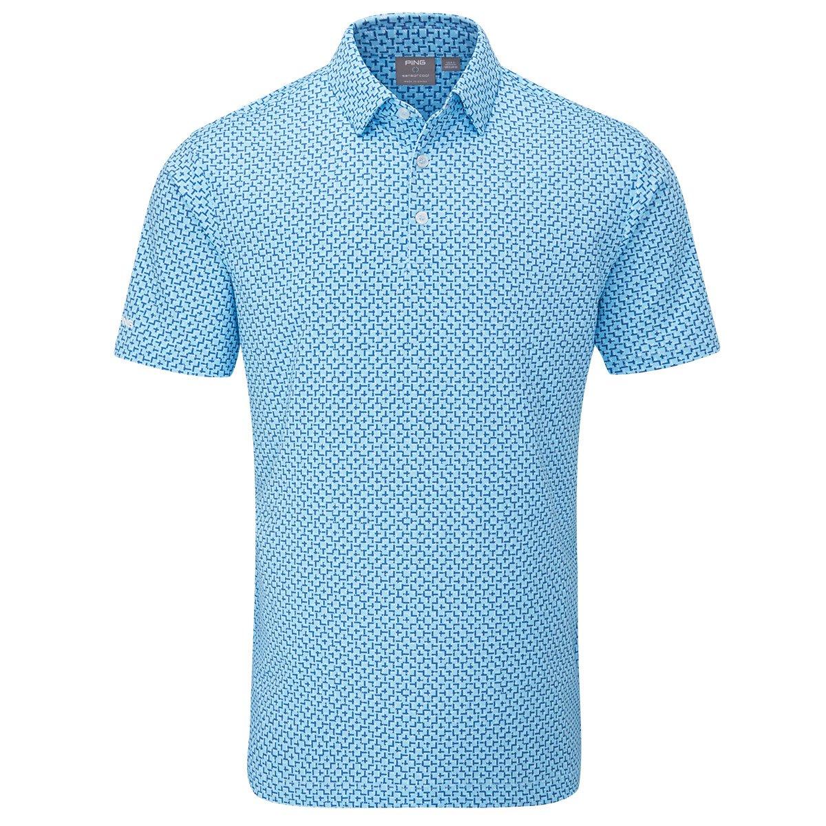 PING Men's Ephron Micro Maze Print Golf Polo Shirt