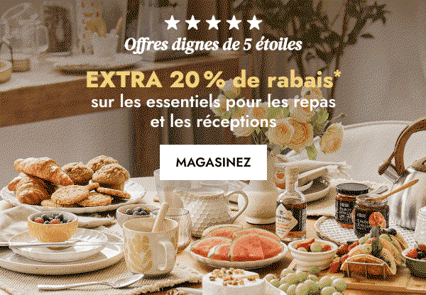 Essentiels pour les repas et les réceptions