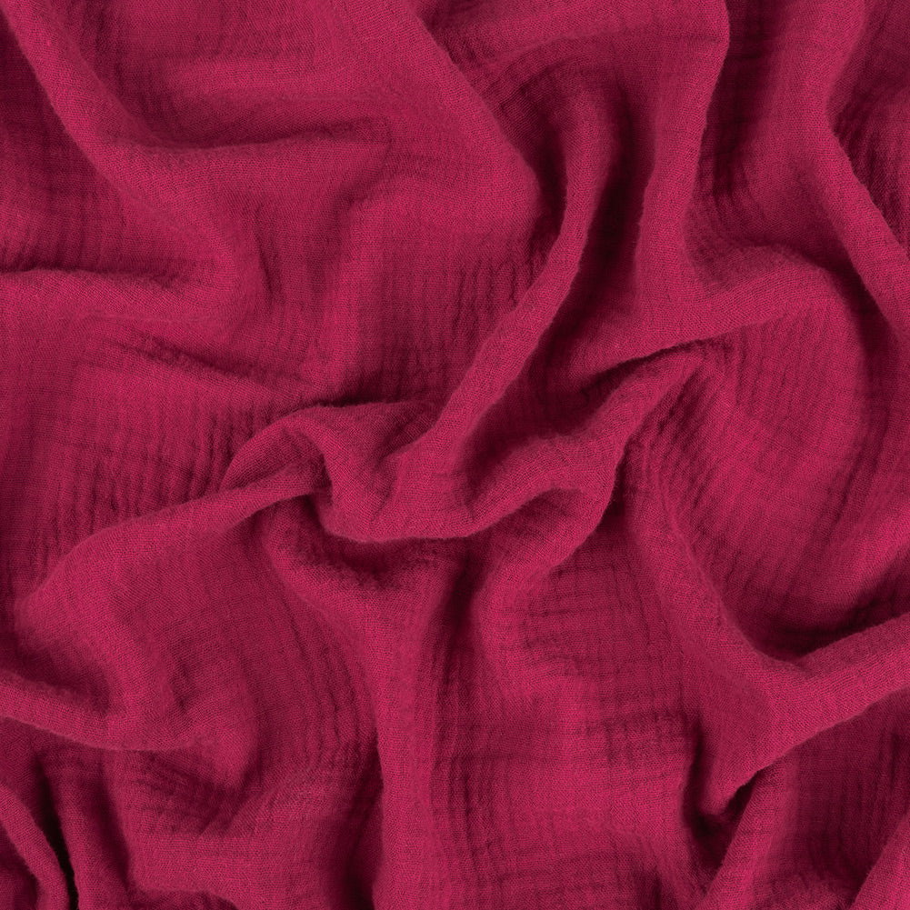 Image of Double Cotton Gauze - Sangria - Talamanca Collection