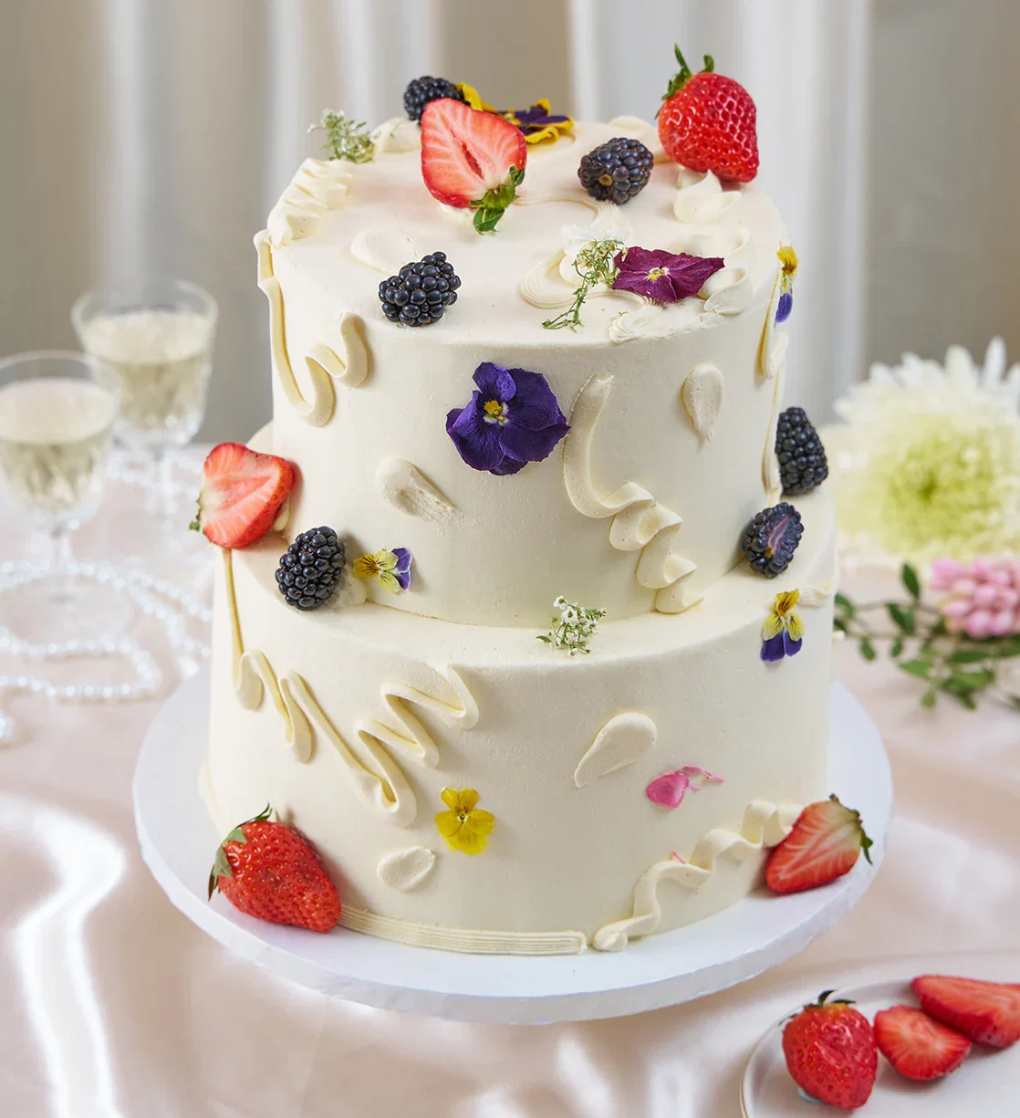 Image of Fruity and Floral Cake