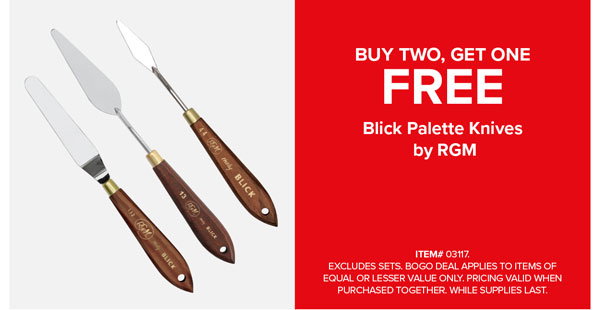 Blick Palette Knives by RGM Buy Two, Get One FREE