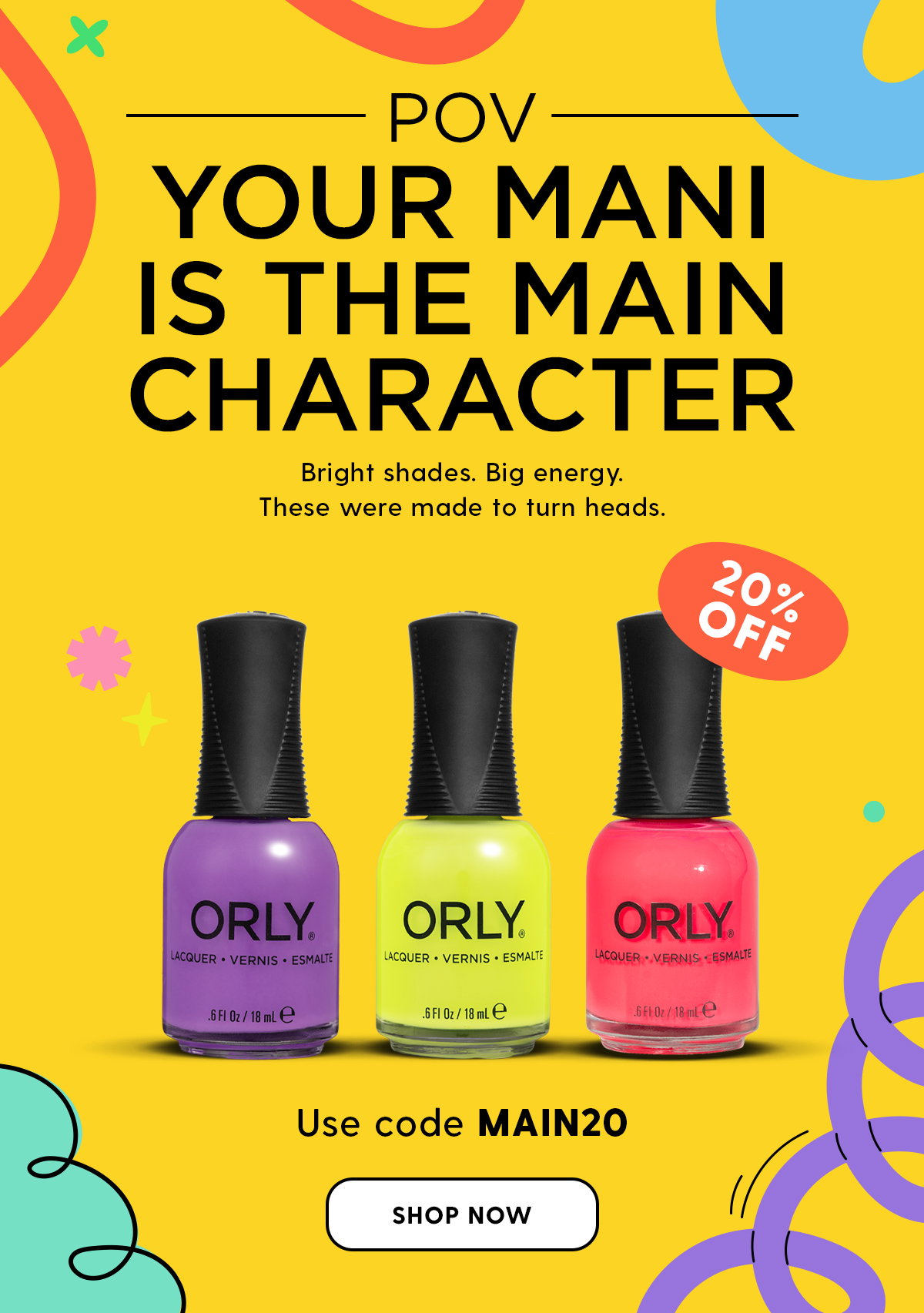 20% Off Bright Shades