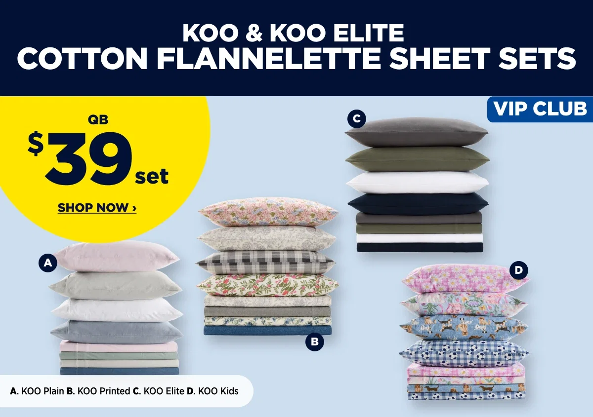 Koo & Koo Elite Cotton Flannetette Sheet Sets