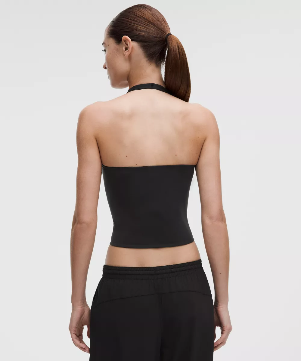 Wundermost Ultra-Soft Nulu Halter Tank Top Back