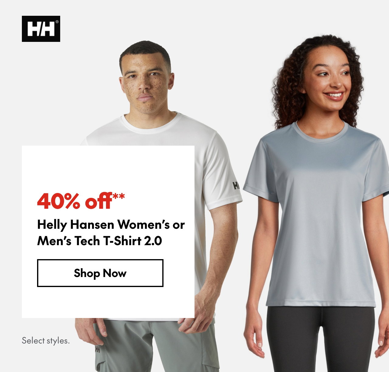 Helly Hansen Women's and Men's Tech T-Shirt 2.0
40% off
Our ticket price. Select styles.