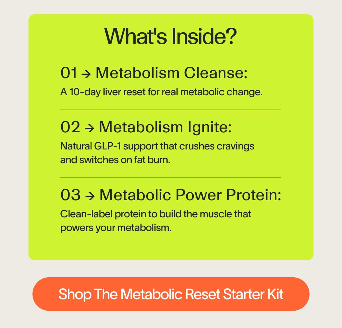 Shop The Metabolic Reset Starter Kit