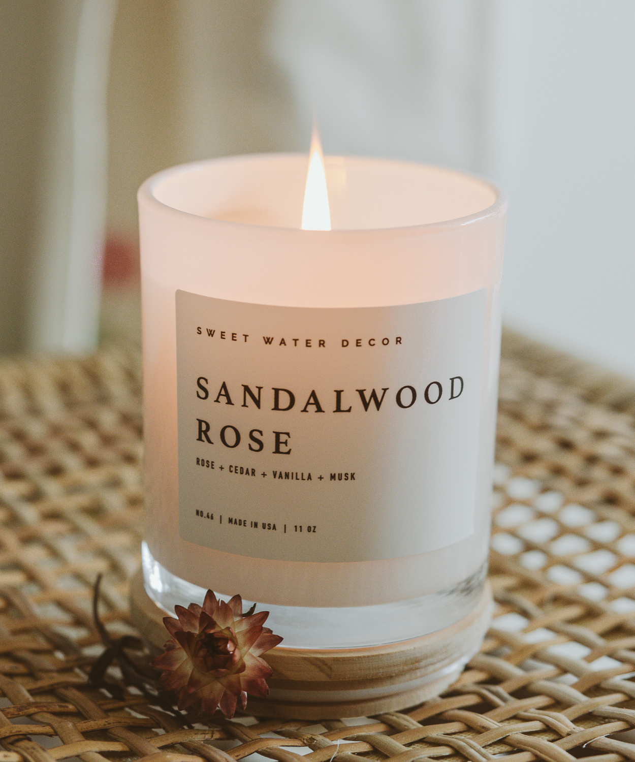 Sandalwood and Rose candle on sale