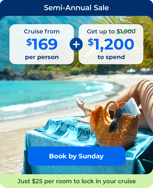 Cruise from $163/person + get bonus onboard cash